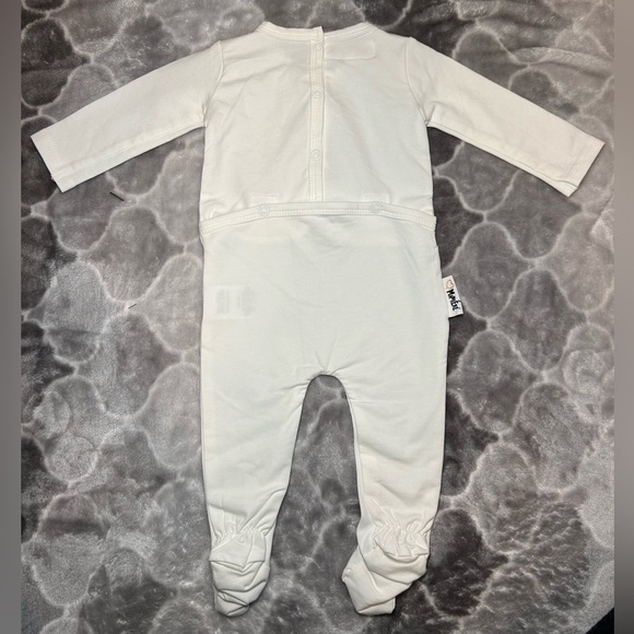 MANIERE Baby Flower Bike Footie- White/ Size 3M - Picture 3 of 6